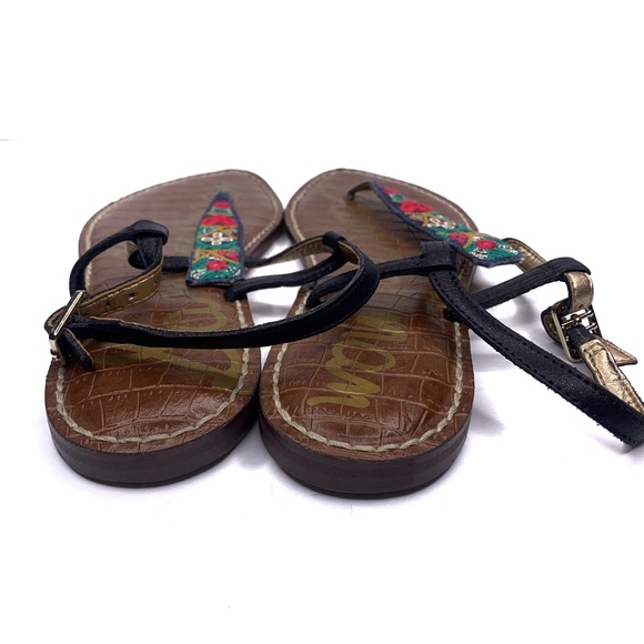 Sam Edelman Gigi Embroidered Strap Sandals - Picture 4 of 5